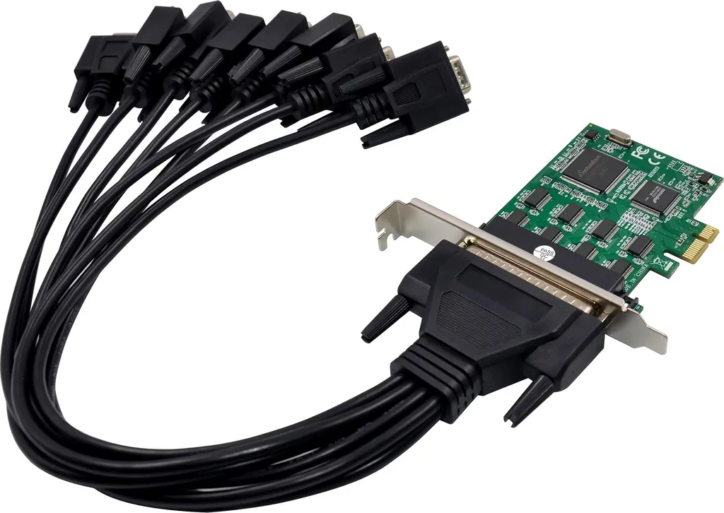 Carte d'interface InLine 8 ports RS-232 avec connecteur D-Sub 9