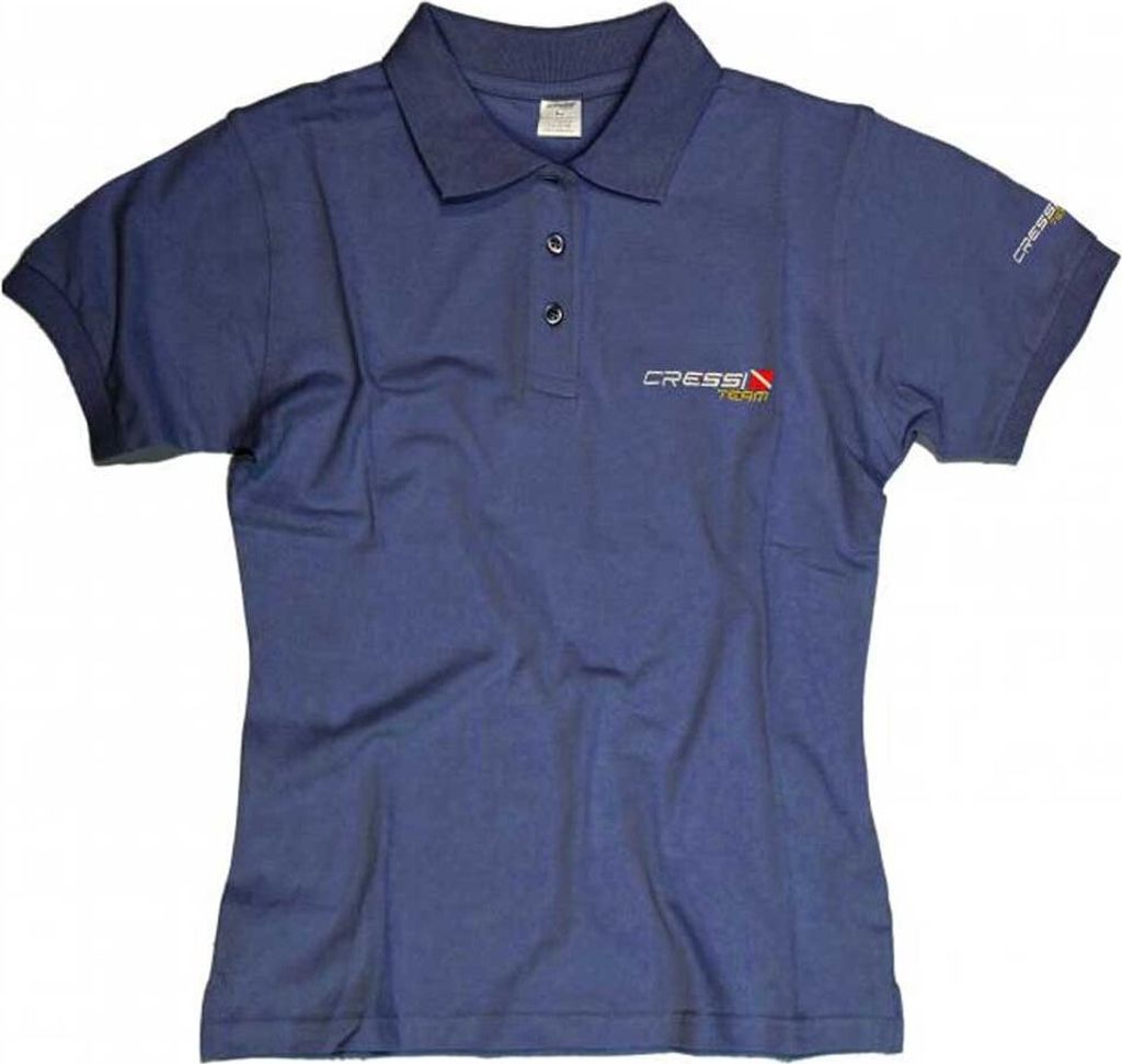 Cressi Team Kurzarm-poloshirt Blau M Frau Blau M