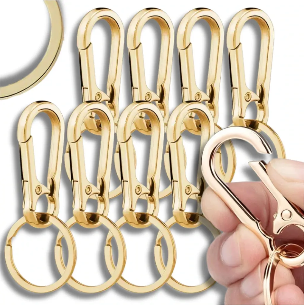 Moschettoni Oro per Creazioni Artigianali | Set 8 Pezzi Metallo DIY