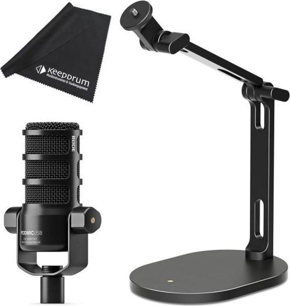 Rode Podmic USB Mikrofon mit DS-2 Desktop-Stativ