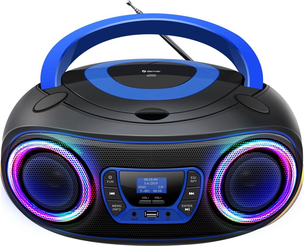 Denver TDB-212BT Boombox mit CD, Bluetooth, USB, AUX, Produktbild 