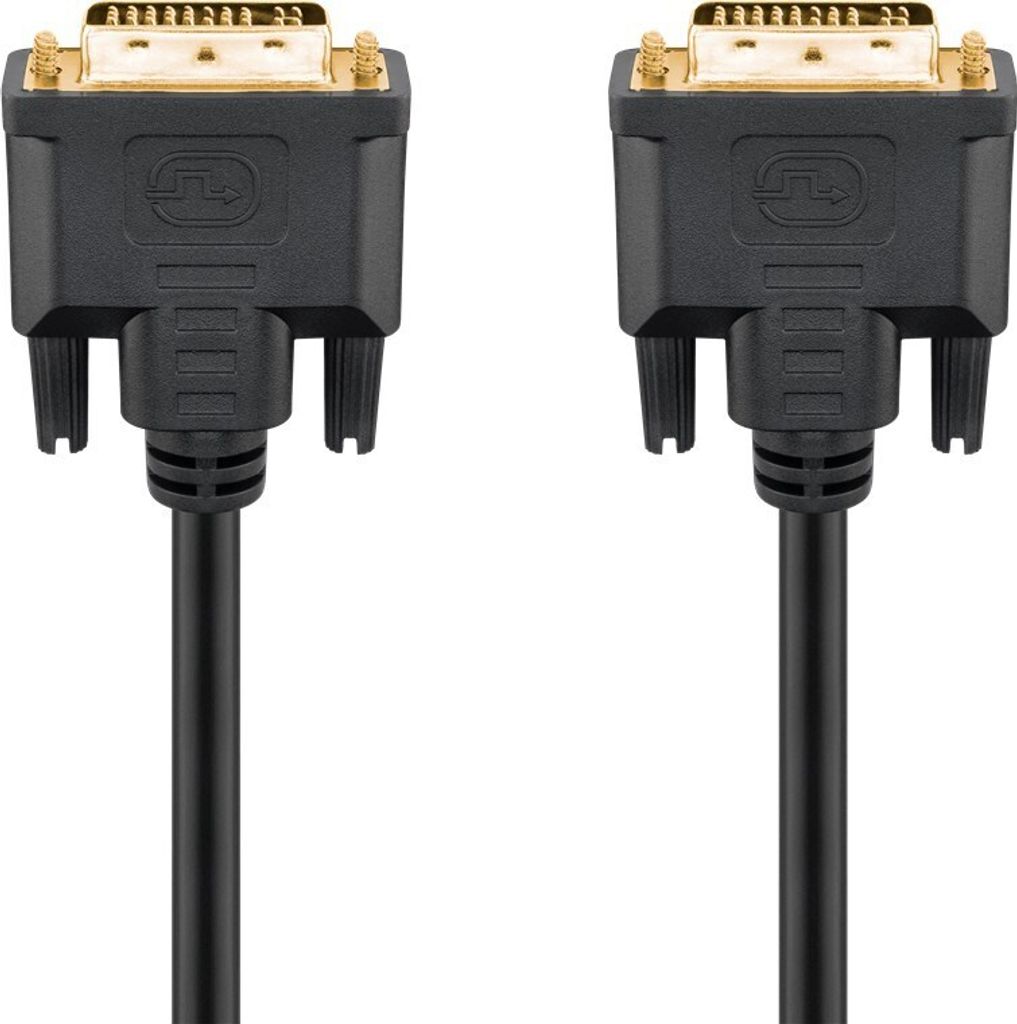 DVI-I Full HD-Kabel Dual Link, vergoldet DVI-I-Stecker Dual-Link (24+5 pin) > DVI-I-Stecker Dual-Link (24+5 pin)