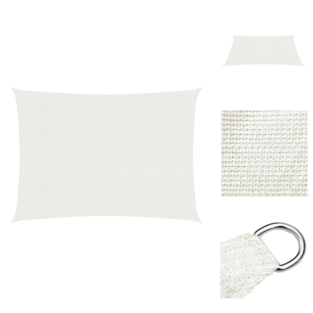 vidaXL Sonnensegel 160 g/m² Weiß 3x4 m HDPE - Sonnenschirme & Sonnenschutze