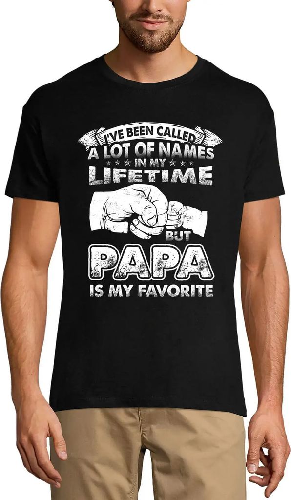 Herren Grafik T-Shirt Papa ist mein Lieblingsname - Familienliebe – Papa Is My Favorite Name - Family Love – Öko-Verantwortlich Vintage Jahrgang