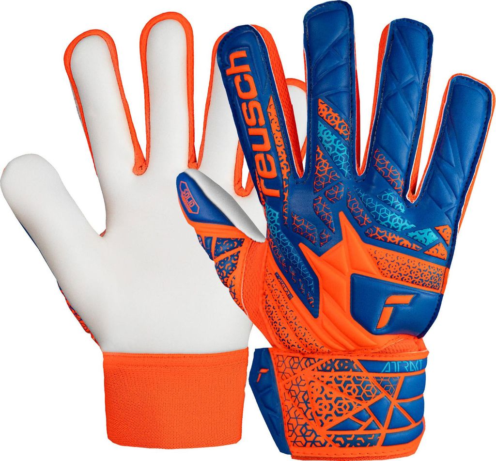 Reusch Torwarthandschuh Attrakt Starter Solid Junior mit Negativ Cut 2290 shocking orange/blue 4