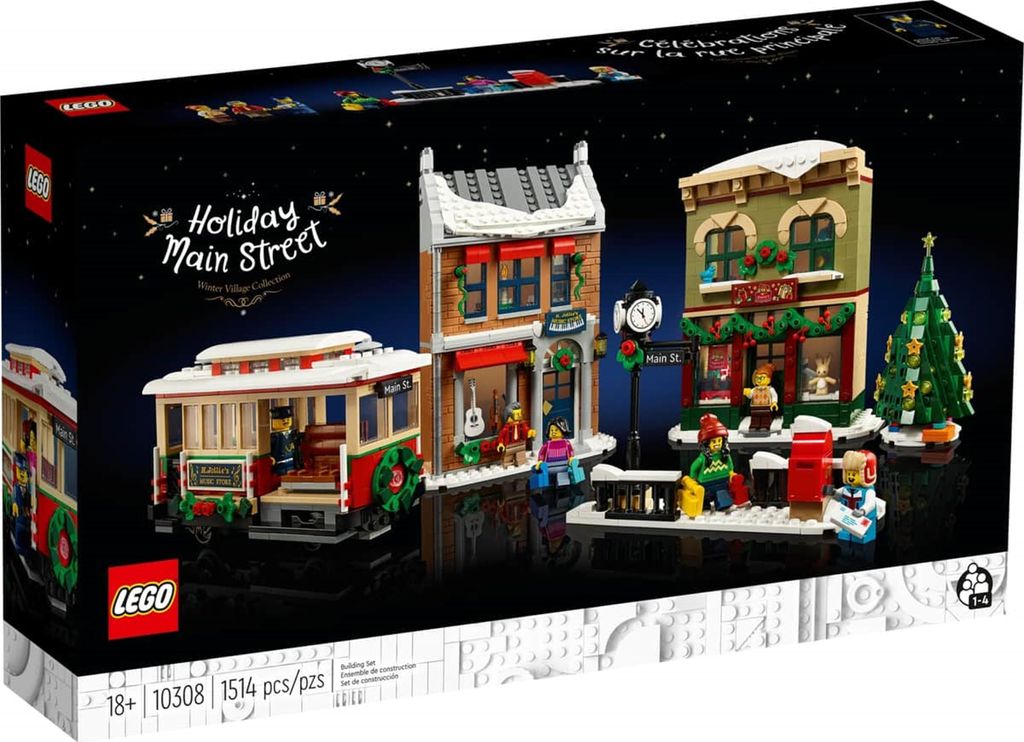 Lego icons 10308 la grande rue decoree pour les fetes Image du produit 
