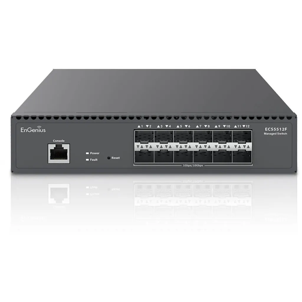 Finissez-en avec la lenteur réseau : Switch EnGenius ECS5512F 12x 10G Noir
