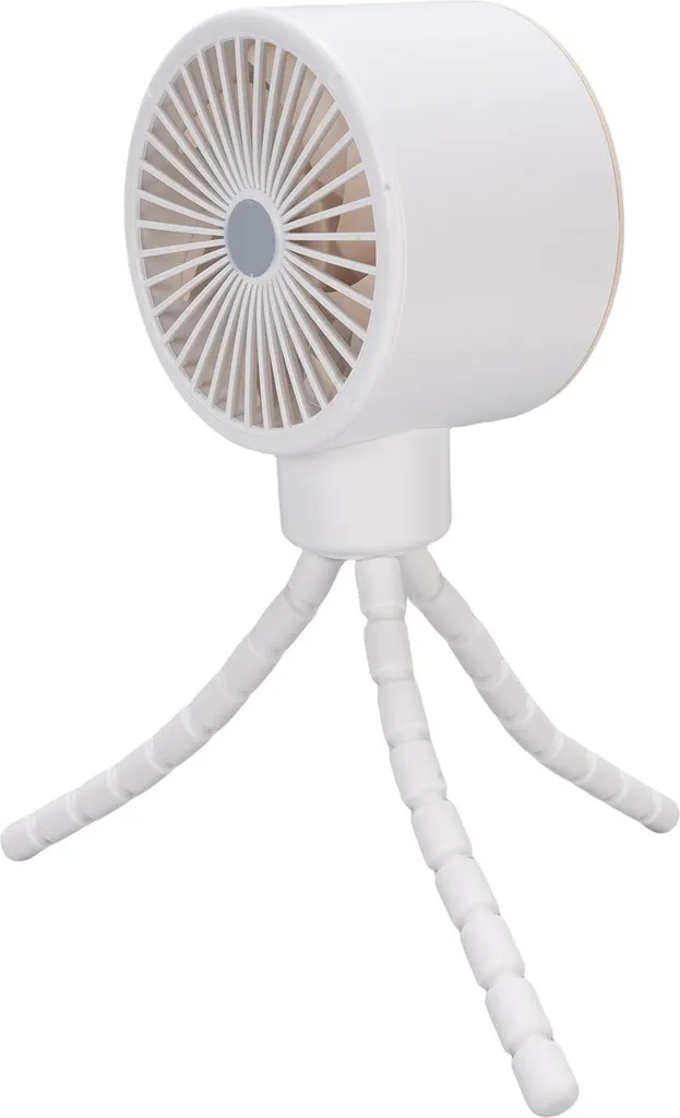 Mini Ventilatore Treppiede 4000mAh Bianco - Outdoor e Viaggi
