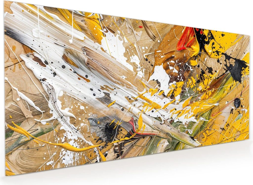 Küchenrückwand Spritzschutz Glas mit Motiv Abstrakte Malerei 40 x 40 cm