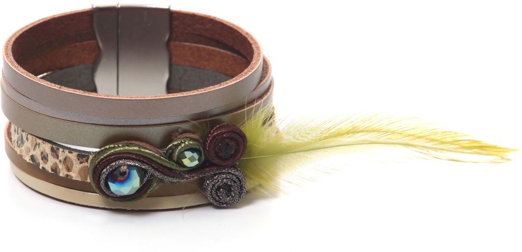 Armband India mit Feder von collezione alessandro