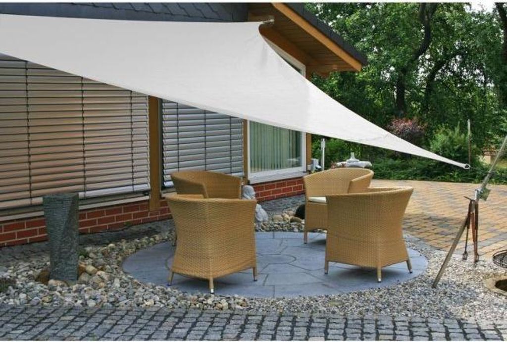 EDUPLAY 160110 Sonnenschutz Sonnensegel, 3,6x3,6x3,6m, Dreieck, weiß