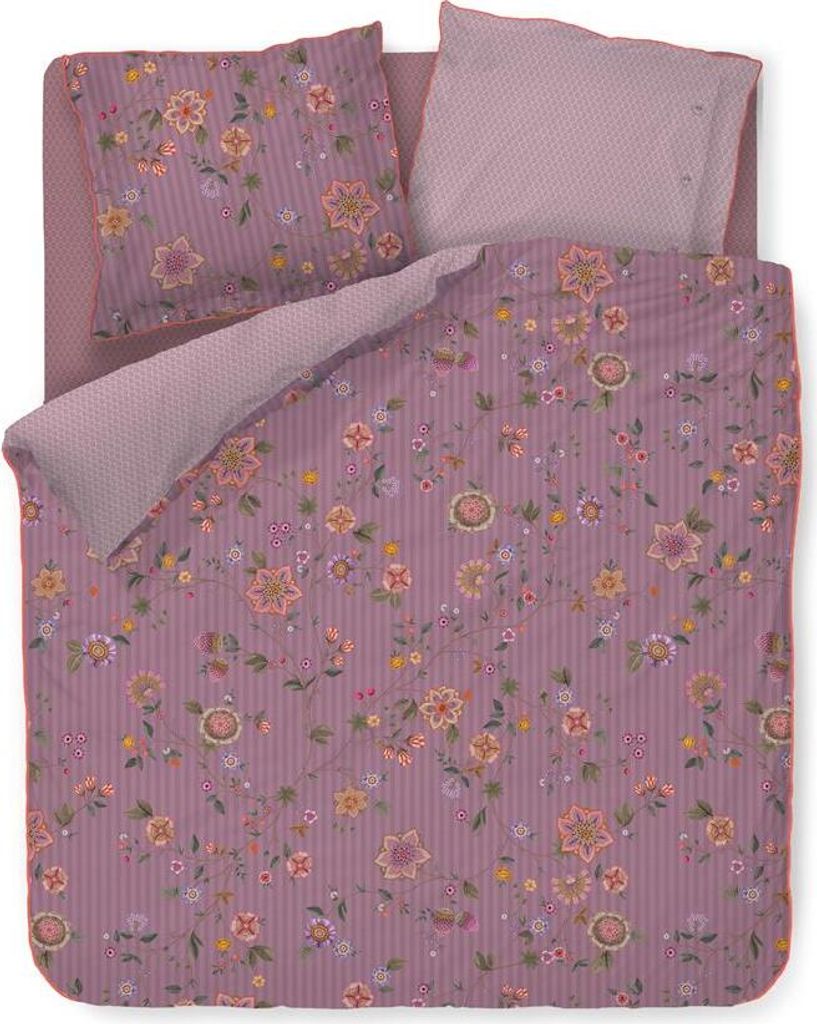 Pip Studio Bettwäsche-Garnitur Flores Bailando Farbe Purple Größe 200x200+2x80x80