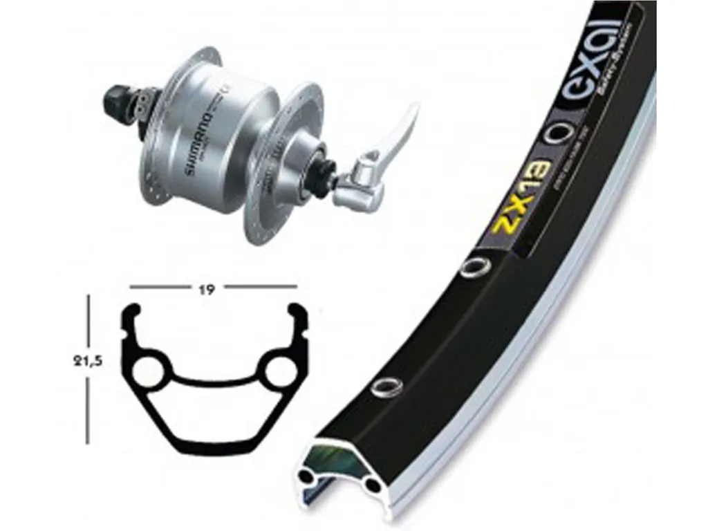 Roue avant 28 pouces anti-voile avec dynamo Shimano pour éviter les pannes