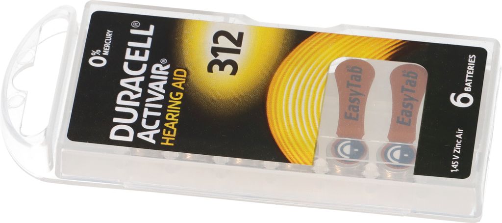 60x Duracell Hörgerätebatterie DA312 Zn 1,4V Hearing Aid Produktbild 6