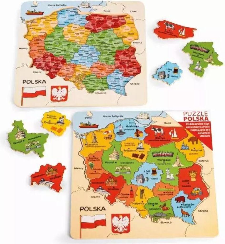 Mapa Polski puzzle