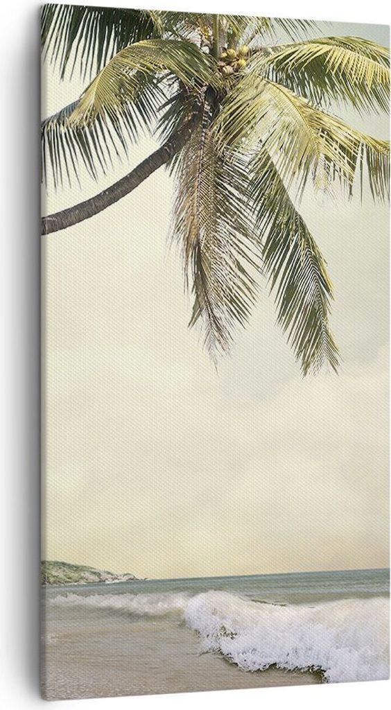 Bild auf Leinwand - Leinwandbild - Einteilig - Palme Strand Produktbild 