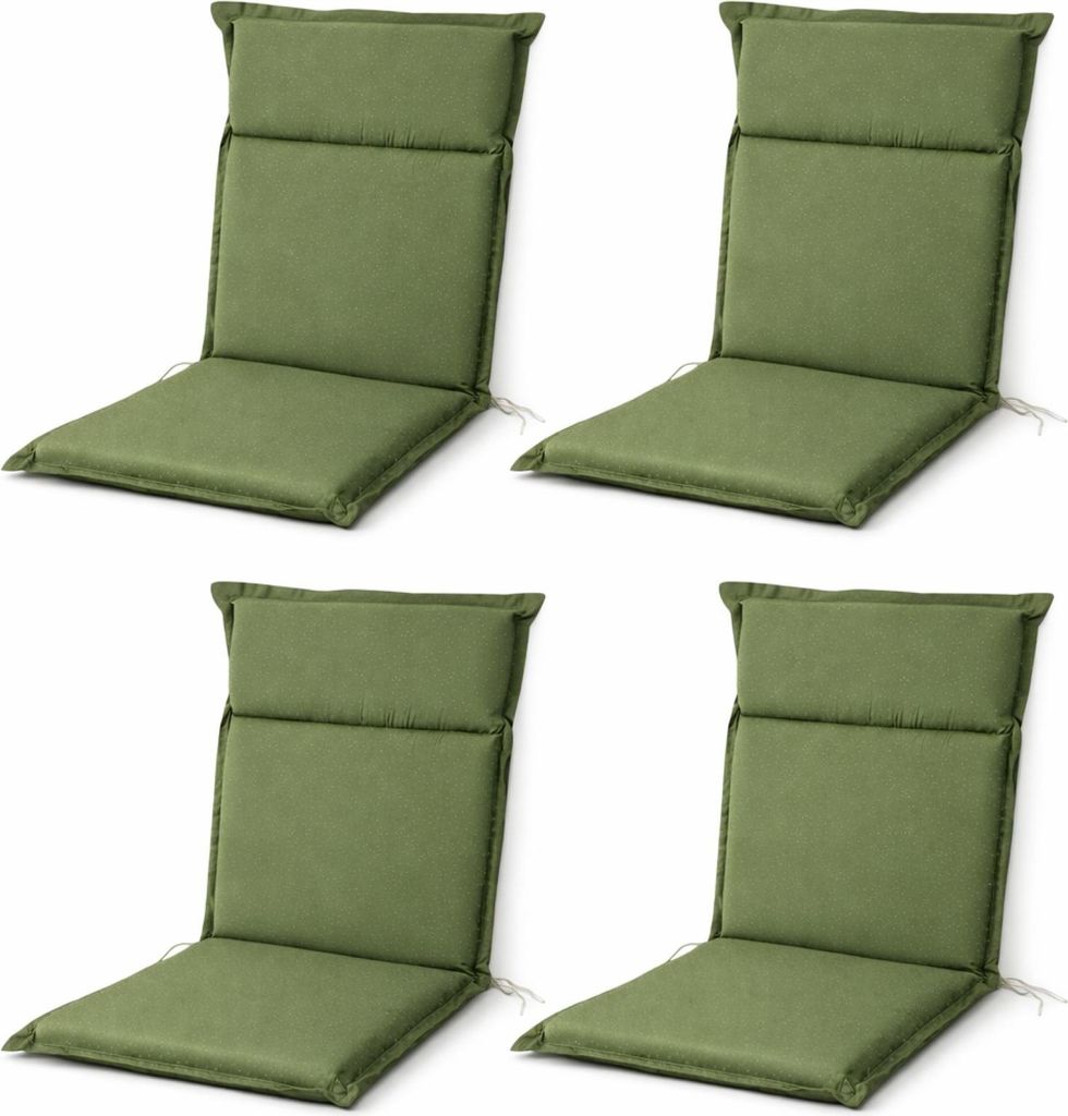 BURI 4X Gartenstuhlauflage 118x47 4,5cm stark in Grün für Produktbild 