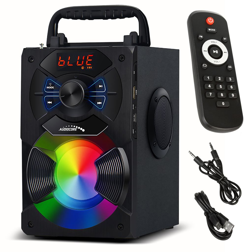 Bluetooth-Lautsprecher mit Disco-Licht Mit drahtlosem Mikrofon und Fernbedienung