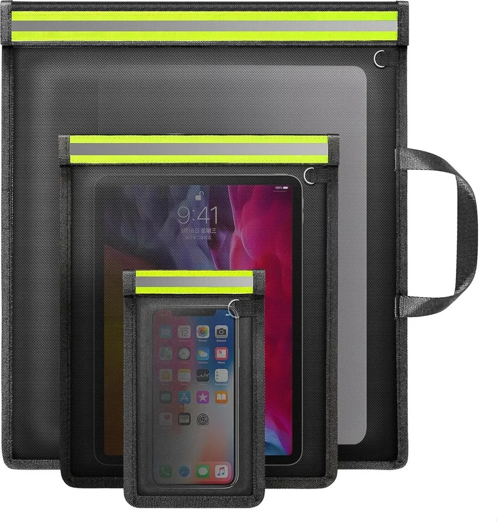 Anti-piratage signal RFID : lot de 3 sacs de blocage réfléchissants