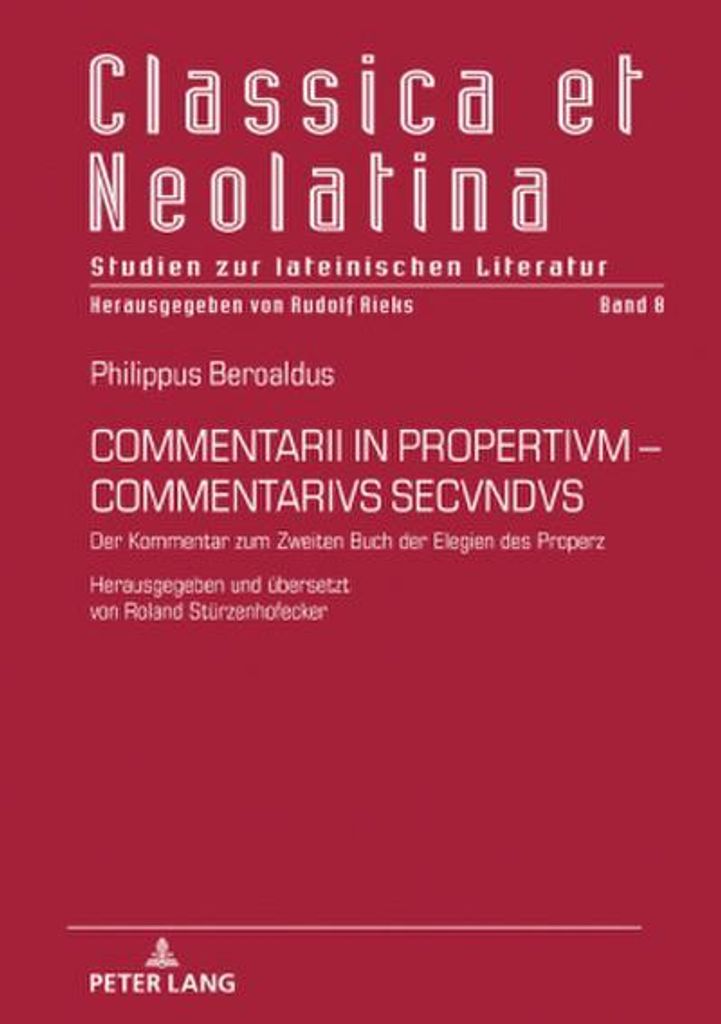 Commentarii In Propertivm-Commentarivs Secvndvs