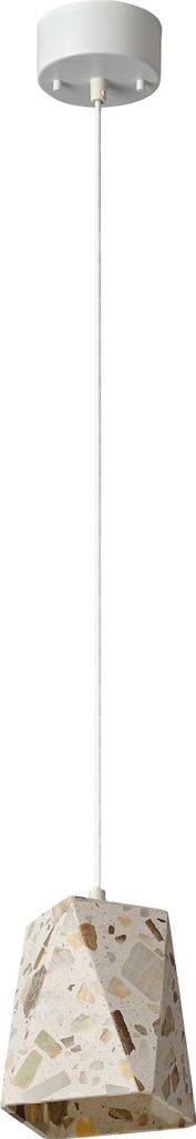 OSRAM Decor Gleam Pendelleuchte Box E27 Weiß, Terrazzo, Metall, hochwertige Optik, für Esszimmer und Wohnzimmer