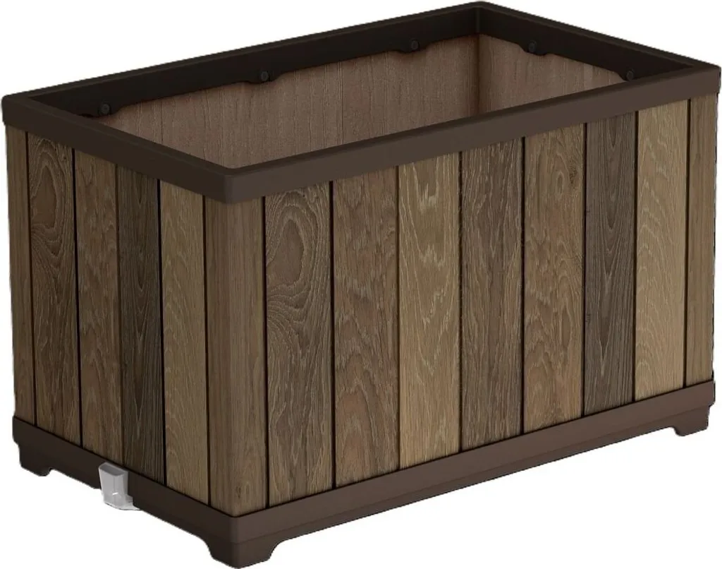Jardinière surélevée imitation bois de noyer Keter Garden Planter