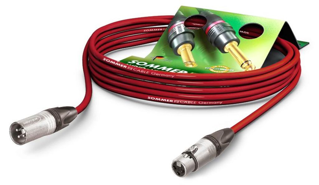 Mikrofonkabel SC-Source MKII Highflex, 2 x 0.25 mm² | XLR / XLR, NEUTRIK | 30,00m | rot