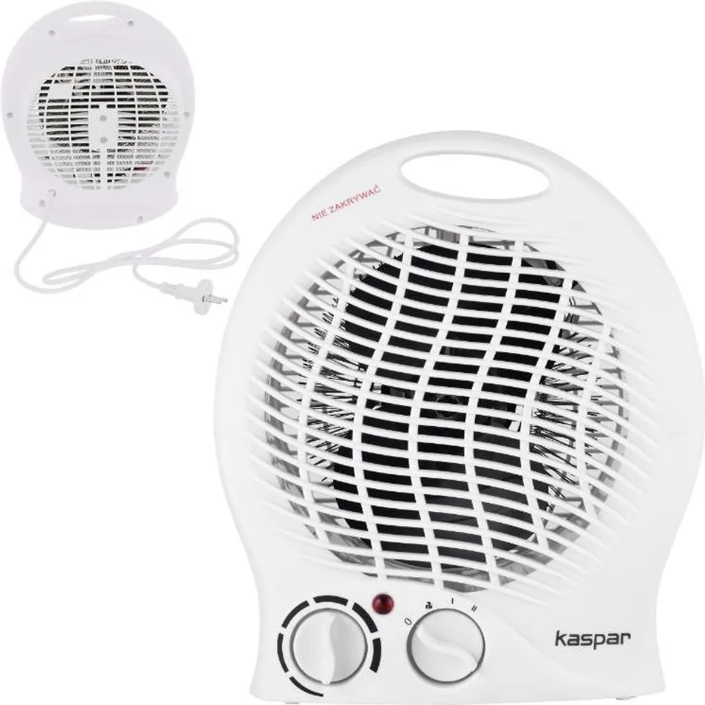 Aérotherme Électrique 2000W KASPAR Idéal pour Bureau et Petite Chambre