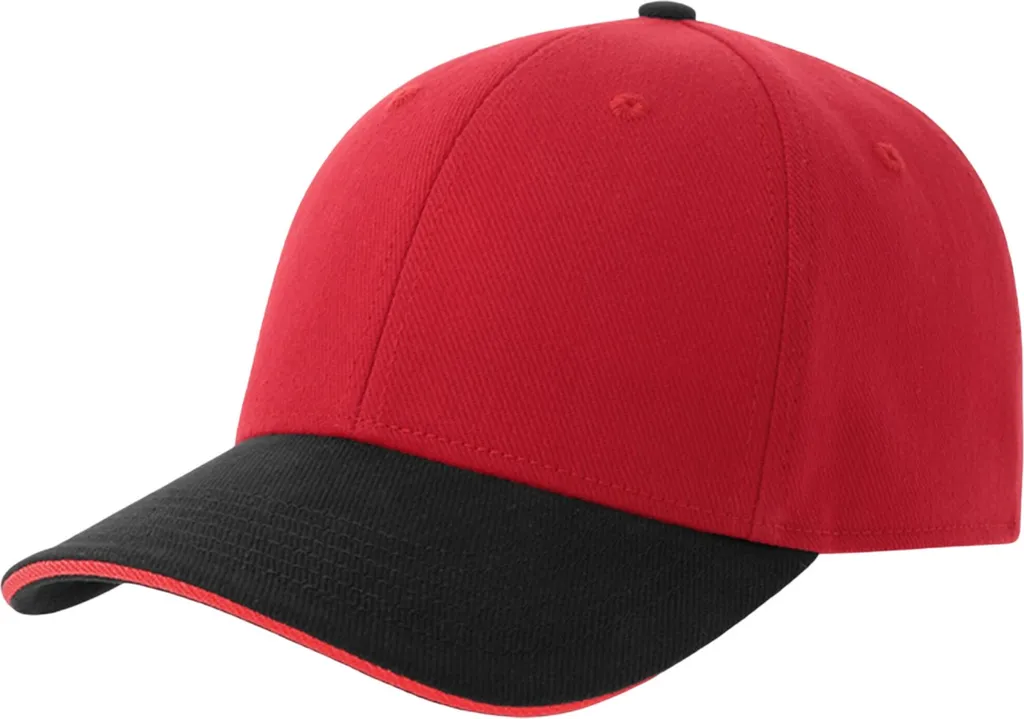 Atlantis Liberty Sandwich AB637 Nero Rosso - Cappello Unisex Qualità