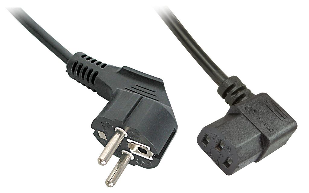 LINDY IEC-Netzkabel abgewinkelt Schuko an C13 3m Obrázek produktu 