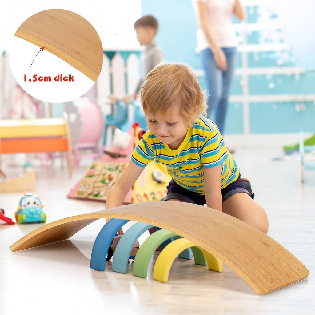 COSTWAY balanční zařízení 90 x 30 cm, balanční deska s Obrázek produktu 6