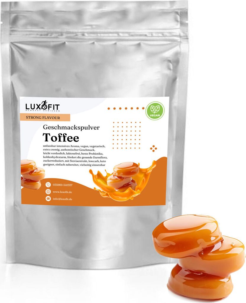 Toffee Geschmackspulver Flavour kalorienarm 300 g