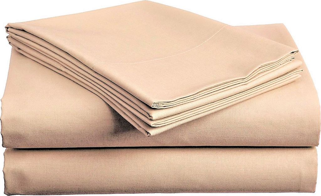 Bawełniane prześcieradło beżowe 140x240 cm Zdjęcie produktu 