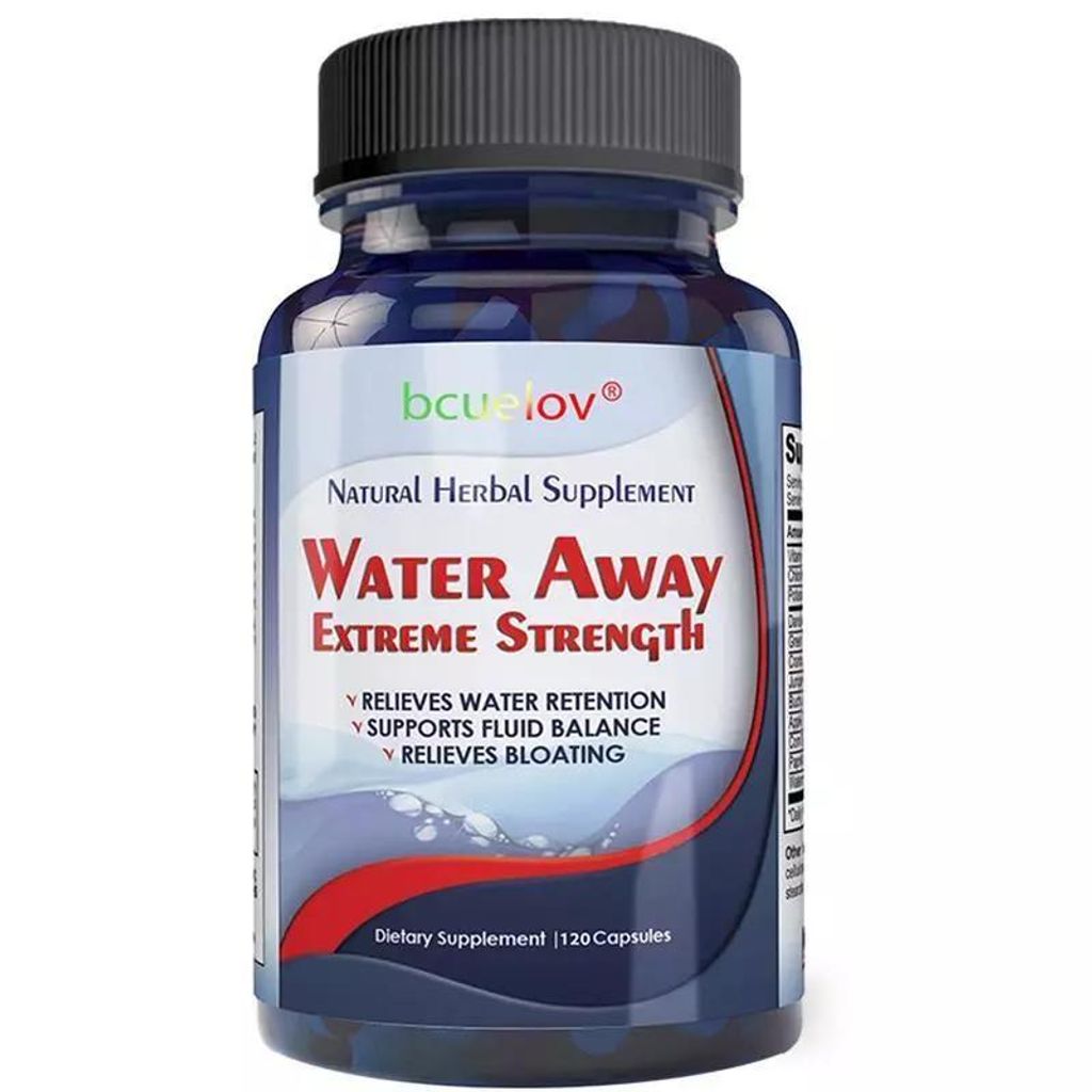 Water Away Extreme Strength (120 Kapseln) Nahrungsergänzungsmittel, Wassereinlagerungen, Flüssigkeitshaushalt, Blähungen, Detox, Entwässerung