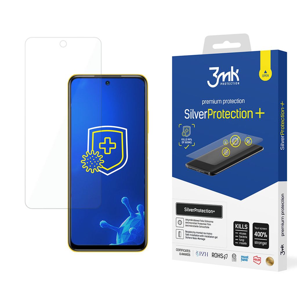 3mk Display Antimikrobielle Schutzfolie SilverProtection+ für Xiaomi POCO M3 Pro 5G 0,21mm Self-Heal