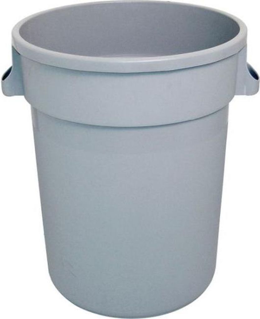 Abfallcontainer rund, grau, 80 Liter