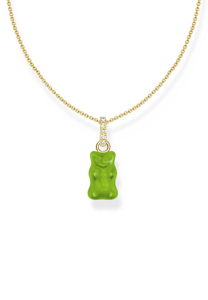 Thomas Sabo KE2209-414-6-L45V Vergoldete Kette mit grünem Produktbild 3