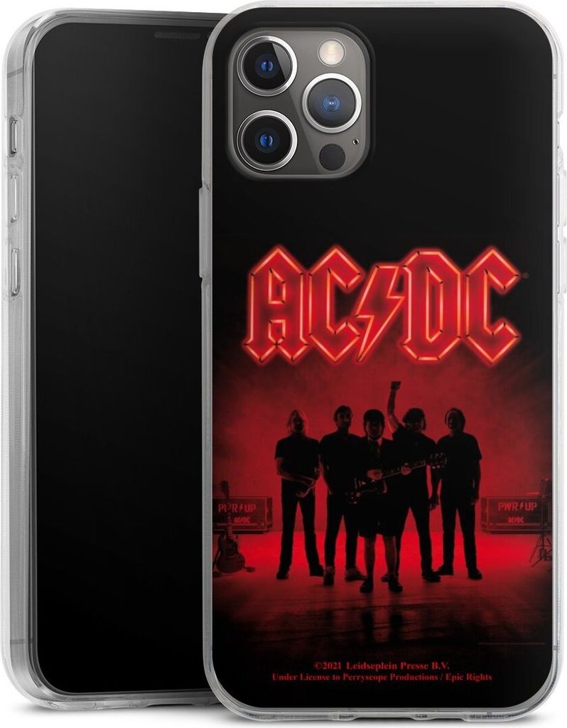 DeinDesign Handyhülle für Apple iPhone 12 Pro Silikon Hülle Case Smartphone Schutzhülle ACDC Band Offizielles Lizenzprodukt
