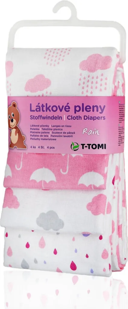 Couches lavables motif pluie TE1 pack de 6 inserts en microfibre doux