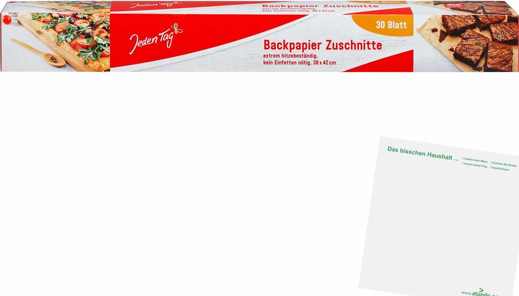 Jeden Tag Backpapier-Zuschnitte (30Stk) + usy Block