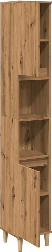 Mobiletto Colonna Bagno 30x30x190 - Effetto Rovere Artisan Materico - 5