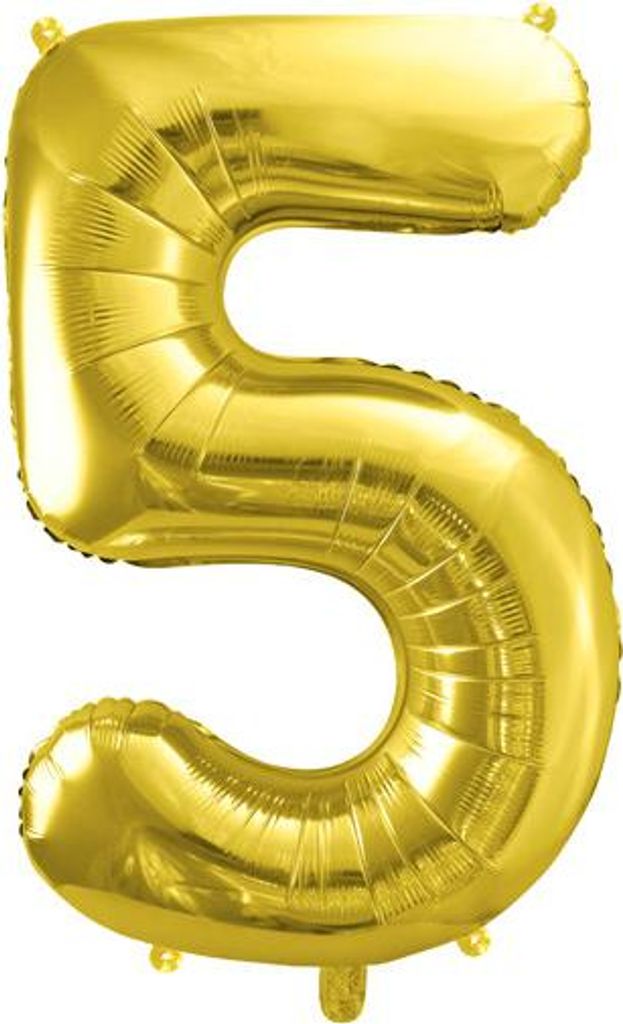 Folienballon Numeral 5 72cm gold 33542