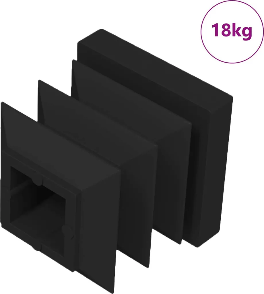 Embouts en Polypropylène Noir 15x15x15 mm - Résistants et Faciles à Poser