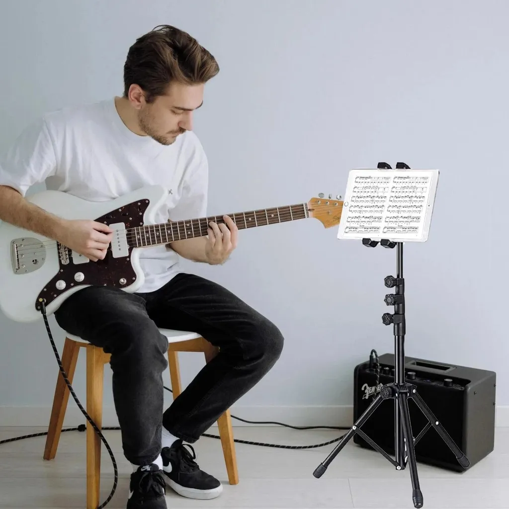 Support de sol trépied pour tablette de 12 à 33 cm pliable et portable