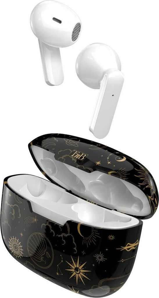 T'NB - Bluetooth 5.0, TWS Wireless Semi In-Ear Headset mit integriertem Mikrofon, de Akkulaufzeit bis zu 10 Stunden de hören, Touch-Steuerung, exk...