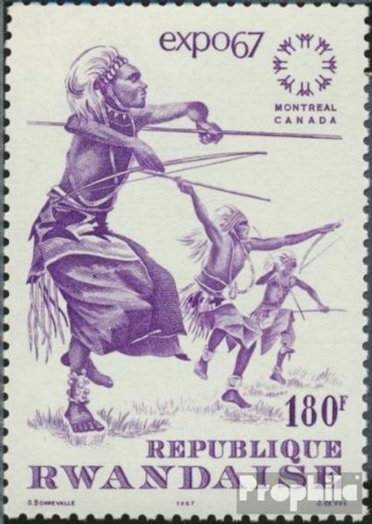 Briefmarken Ruanda 1967 Mi 217A (kompl.Ausg.) postfrisch Weltausstellung EXPO67