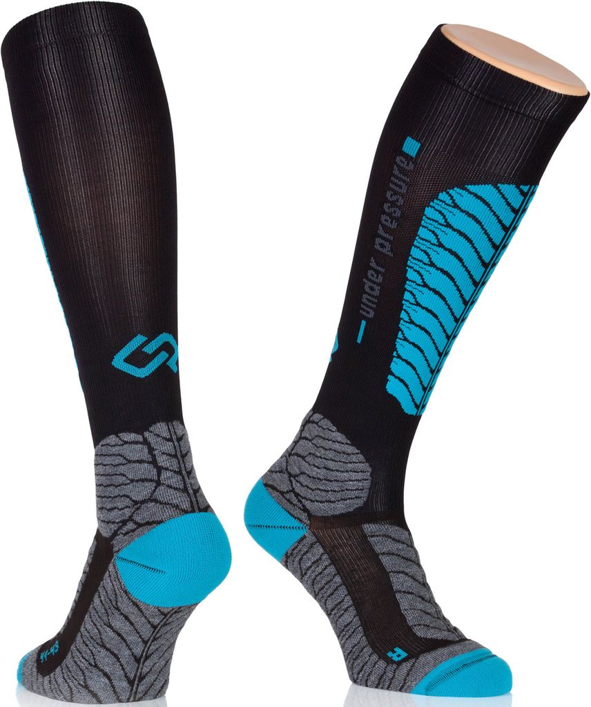 Under Pressure Ice Touring | Kompressionsstrumpf (1 Paar) Kompressionsstrumpf für die Piste 44-46 (Wade: 32-44cm) petrol