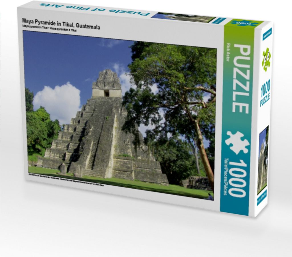 CALVENDO Puzzle Maya Pyramide in Tikal, Guatemala 1000 Teile Puzzle quer | 1000 Teile Lege-Größe 64x48cm Foto-Puzzle für glückliche Stunden