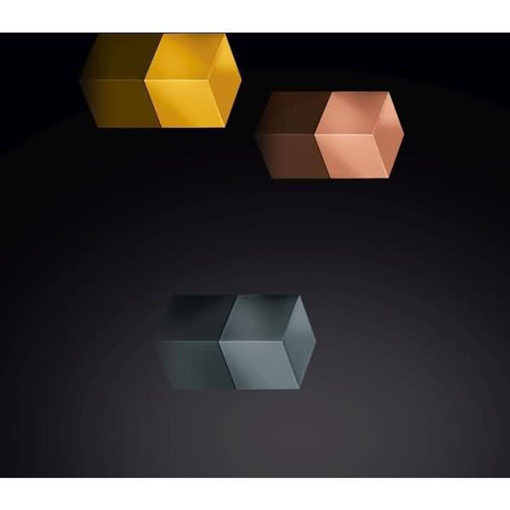 Sigel GL724 SuperDym-Magnet C5 Cube-Design - Strong, grau/kupfer/gold, 11x11x11mm, 3 Stück