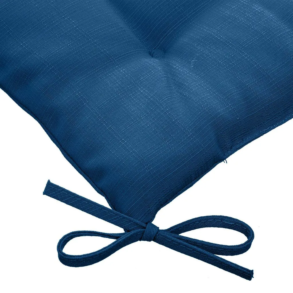 Coussin de chaise Korai bleu indigo 40x40x4 cm polyester - Hespéride - 3